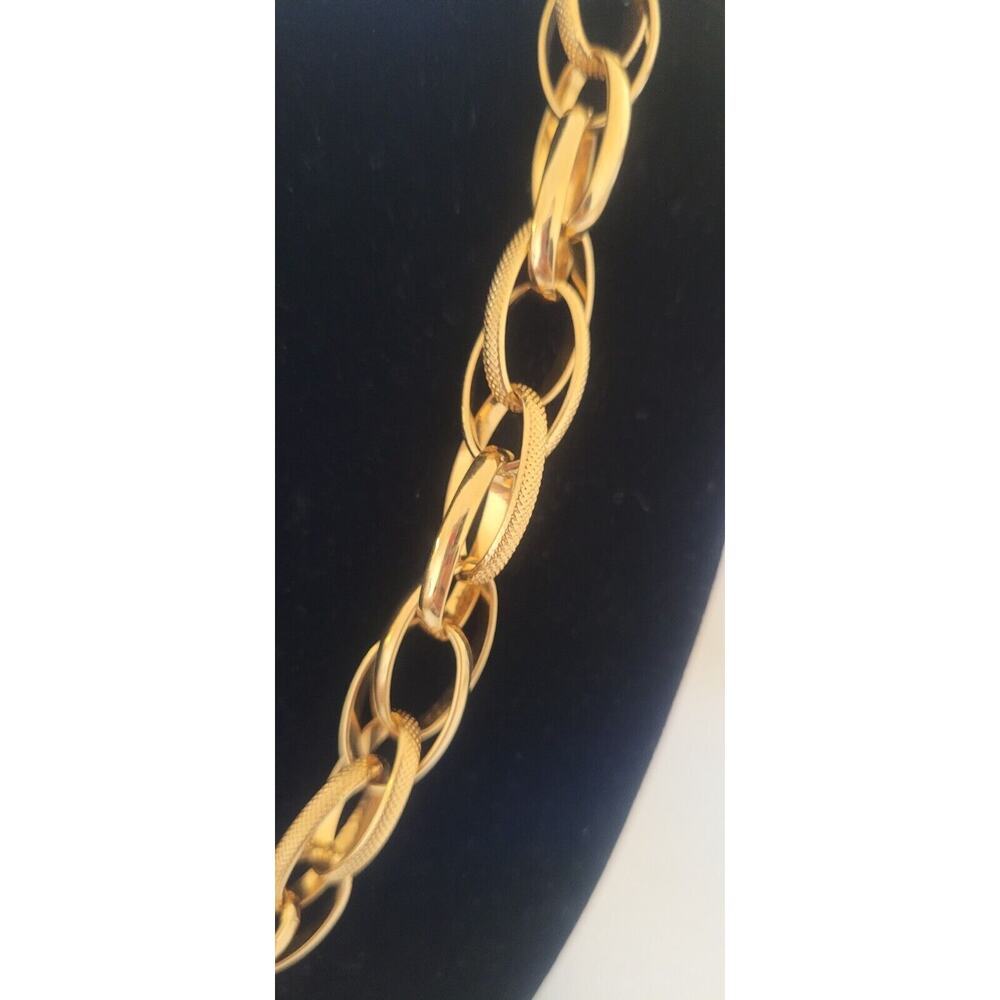 Dolce Vita Link Chain 18K Gold Plated Italy 18" - Picture 2 of 3